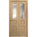 Sliding Closet Bi-fold Doors 36 x 80 inches | Ego 5011 Marble Oak | Sturdy Tracks Moldings Trims Hardware Set | Wood Solid Bedroom Wardrobe Doors EGO Natural Oak