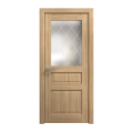 Interior Solid French Door 32 x 80 inches | Ego 5011 Cognac Oak Veneer | Single Regular Panel Frame Handle | Bathroom Bedroom Modern Doors EGO Natural Oak