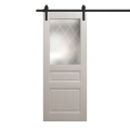 Modern Barn Door 30 x 84 inches | Ego 5011 Natural Oak | 6.6FT Rail Track Heavy Hardware Set | Solid Panel Interior Doors EGO Painted White Oak