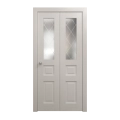 Sliding Closet Bi-fold Doors 72 x 96 inches | Ego 5011 Marble Oak | Sturdy Tracks Moldings Trims Hardware Set | Wood Solid Bedroom Wardrobe Doors EGO Painted White Oak