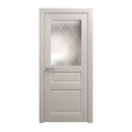 Interior Solid French Door 32 x 80 inches | Ego 5011 Cognac Oak Veneer | Single Regular Panel Frame Handle | Bathroom Bedroom Modern Doors EGO Painted White Oak
