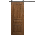 Modern Barn Door 18 x 80 inches | Ego 5012 Cognac Oak Veneer | 6.6FT Rail Track Heavy Hardware Set | Solid Panel Interior Doors EGO Cognac Oak
