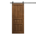Modern Barn Door 42 x 80 inches | Ego 5012 Cognac Oak Veneer | 8FT Rail Track Heavy Hardware Set | Solid Panel Interior Doors EGO Cognac Oak