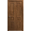 Sliding Closet Bi-fold Doors 36 x 80 inches | Ego 5012 Painted Black Oak | Sturdy Tracks Moldings Trims Hardware Set | Wood Solid Bedroom Wardrobe Doors EGO Cognac Oak