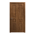 Sliding Closet Bi-fold Doors 60 x 96 inches | Ego 5012 Painted Black Oak | Sturdy Tracks Moldings Trims Hardware Set | Wood Solid Bedroom Wardrobe Doors EGO Cognac Oak