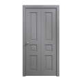 Sliding Closet Bi-fold Doors 60 x 96 inches | Ego 5012 Painted Black Oak | Sturdy Tracks Moldings Trims Hardware Set | Wood Solid Bedroom Wardrobe Doors EGO Painted Grey Oak