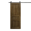 Modern Barn Door 42 x 80 inches | Ego 5012 Cognac Oak Veneer | 8FT Rail Track Heavy Hardware Set | Solid Panel Interior Doors EGO Marble Oak