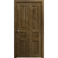 Sliding Closet Bi-fold Doors 36 x 80 inches | Ego 5012 Painted Black Oak | Sturdy Tracks Moldings Trims Hardware Set | Wood Solid Bedroom Wardrobe Doors EGO Marble Oak