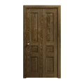 Sliding Closet Bi-fold Doors 60 x 96 inches | Ego 5012 Painted Black Oak | Sturdy Tracks Moldings Trims Hardware Set | Wood Solid Bedroom Wardrobe Doors EGO Marble Oak