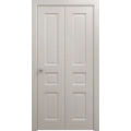 Sliding Closet Bi-fold Doors 36 x 80 inches | Ego 5012 Painted Black Oak | Sturdy Tracks Moldings Trims Hardware Set | Wood Solid Bedroom Wardrobe Doors EGO Painted White Oak