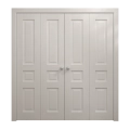 Sliding Closet Double Bi-fold Doors 72 x 84 inches | Ego 5012 Painted White Oak | Sturdy Tracks Moldings Trims Hardware Set | Wood Solid Bedroom Wardrobe Doors EGO Painted White Oak