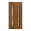 Sliding Closet Bi-fold Doors 36 x 84 inches | Ego 5014 Cognac Oak Veneer | Sturdy Tracks Moldings Trims Hardware Set | Wood Solid Bedroom Wardrobe Doors EGO Cognac Oak