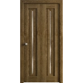 Sliding Closet Bi-fold Doors 36 x 80 inches | Ego 5014 Marble Oak | Sturdy Tracks Moldings Trims Hardware Set | Wood Solid Bedroom Wardrobe Doors EGO Marble Oak