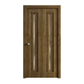 Sliding Closet Bi-fold Doors 36 x 84 inches | Ego 5014 Cognac Oak Veneer | Sturdy Tracks Moldings Trims Hardware Set | Wood Solid Bedroom Wardrobe Doors EGO Marble Oak
