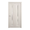 Sliding Closet Bi-fold Doors 36 x 84 inches | Ego 5014 Cognac Oak Veneer | Sturdy Tracks Moldings Trims Hardware Set | Wood Solid Bedroom Wardrobe Doors EGO Painted White Oak