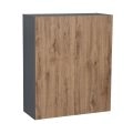 36" x 36" Wall Cabinet-Double Door-Grey Natural Teak