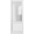 Slab Barn Door Panel | Lucia 22 White Silk | Sturdy Finished Wooden Kitchen Pantry Shaker Doors | Pocket Closet Sliding White