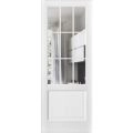 Slab Barn Door Panel | Felicia 3599 White Silk with Clear Glass | Sturdy Finished Doors | Pocket Closet Sliding -32" x 80" White
