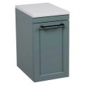 Side Vanity Cabinet Palm Beach Collection White Matt Gloss Color 12" Green Matte