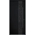 Front Exterior Prehung Steel Door / Deux 6078 Black Enamel / Entry Metal Modern Painted W36" x H80" Left hand Inswing Black