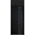 Front Exterior Prehung Steel Door / Deux 6078 Black Enamel / Transom Window Sidelite / Entry Metal Modern Painted W36" x H80+16" Left hand Inswing Black