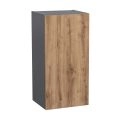 21" x 30" Wall Cabinet-Single Door-with White Gloss door Natural Teak