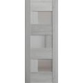 Slab Barn Door Panel Frosted Glass | Sete 6933 Light Grey Oak | Sturdy Finished Doors | Pocket Closet Sliding-18" x 80" Light Grey Oak