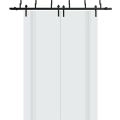 Sliding Closet Barn Bypass Doors 36 x 80 inches | BASIC 0111 Arctic White | Modern 6.6ft Rails Hardware Set | Wood Solid Bedroom Wardrobe Doors White