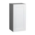 9" x 30" Wall Cabinet-Single Door-with Natural Teak door White