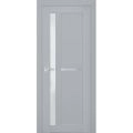 Interior Solid French Door | Veregio 7588 Cognac Oak with Black Glass | Single Regular Panel Frame Trims Handle | Bathroom Bedroom Sturdy Doors  Matte Grey