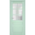 Interior Solid French Door Frosted Glass | Veregio 7339 White Silk | Single Regular Panel Frame Trims Handle | Bathroom Bedroom Sturdy Doors -18" x 84" Oliva