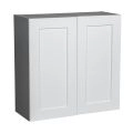 36" x 30" Wall Cabinet-Double Door-with Natural Teak door White