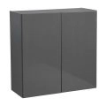 27" x 30" Wall Cabinet-Double Door-with Shaker White Matte door Grey