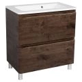 Modern Free Standing Bathroom Vanity with Washbasin | Comfort Teak Natural Collection | Non-Toxic Fire-Resistant MDF Rosewood