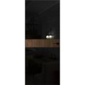 Invisible Solid Hidden Door with Handle | Termix 0801 Sahara Black with Silver Hidden Frame 36" x 84" Left-hand Inswing Silver Frame | Concealed Hinges Lock Handle | Modern Frameless Doors Sahara Black