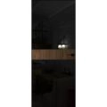 Invisible Solid Hidden Door with Handle | Termix 0801 Graphite with Black Hidden Frame 28" x 84" Left-hand Inswing Black Frame | Concealed Hinges Lock Handle | Modern Frameless Doors Sahara Black