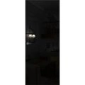 Invisible Solid Hidden Door with Handle | Termix 0801 Graphite with Silver Hidden Frame 18" x 80" Right-hand Inswing Silver Frame | Concealed Hinges Lock Handle | Modern Frameless Doors Black