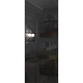 Invisible Solid Hidden Door with Handle | Termix 0801 Graphite with Silver Hidden Frame 18" x 80" Right-hand Inswing Silver Frame | Concealed Hinges Lock Handle | Modern Frameless Doors Graphite