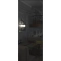 Invisible Solid Hidden Door with Handle | Termix 0801 Graphite with Black Hidden Frame 18" x 80" Right-hand Outswing Black Frame | Concealed Hinges Lock Handle | Modern Frameless Doors Graphite