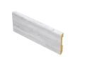 Armalux 8 x 8Ft Pack | Nebraska Grey Interior Baseboard | PVC Film-Covered MDF - Slim Profile 1/2" Width - 3.27" Nordic White