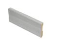 Armalux 8 x 8Ft Pack | Nebraska Grey Interior Baseboard | PVC Film-Covered MDF - Slim Profile 1/2" Width - 3.27" Light Grey Oak