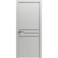 Modern Wood Interior Door with Hardware | Riviera 9001 Painted Grey | Single Panel Frame Trims | Bathroom Bedroom Sturdy Doors - 16" x 78" Matte Grey