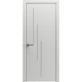 Modern Wood Interior Door with Hardware | Riviera 9002 Painted Grey 16" x 88" | Single Panel Frame Trims | Bathroom Bedroom Sturdy Doors Matte Grey