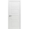 Modern Wood Interior Door with Hardware | Majestic 9012 Painted White 28" x 84" | Single Panel Frame Trims | Bathroom Bedroom Sturdy Doors White