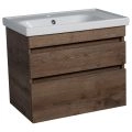 Modern Wall-Mounted Bathroom Vanity with Washbasin | Niagara Rosewood Collection | Non-Toxic Fire-Resistant MDF-24" Rosewood