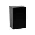 18" x 24" Wall Cabinet-Single Door-with Shaker White Matte door Black