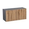 24" x 18" Wall Cabinet-Double Door-Grey Natural Teak