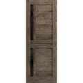 Slab Barn Door Panel Frosted Glass | Veregio 7288 Light Grey Oak | Sturdy Finished Doors | Pocket Closet Sliding-42" x 96" Cognac Oak