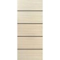 Slab Barn Door Panel | Planum 0015 White Silk and Aluminum Strips | Sturdy Finished Doors | Pocket Closet Sliding Natural Veneer