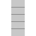 Slab Barn Door Panel | Planum 0015 White Silk and Aluminum Strips | Sturdy Finished Doors | Pocket Closet Sliding Matte Grey
